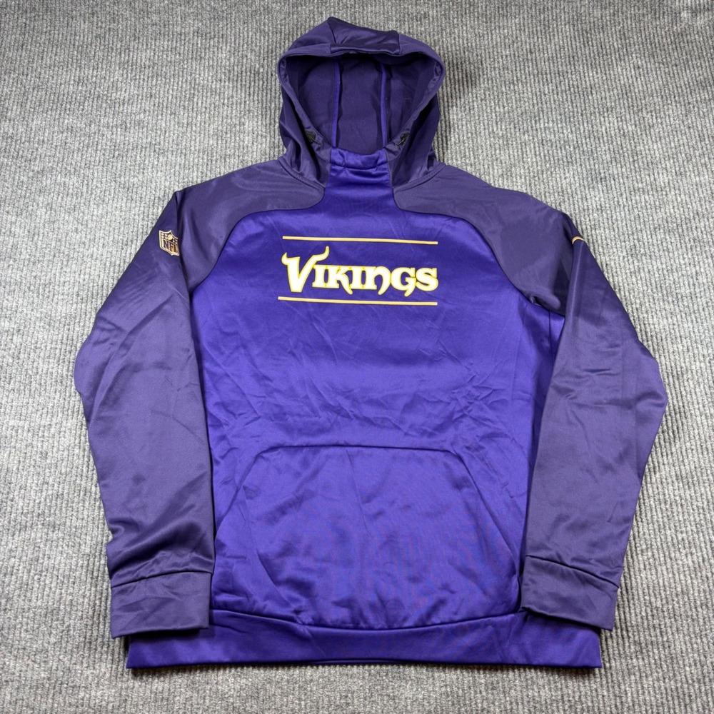 Nike Hoodie Men's L NFL Minnesota Vikings Therma-Fit‎ Onfield Purple